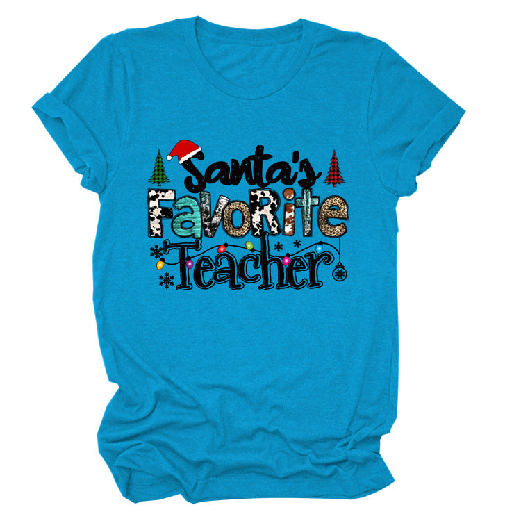European And American Christmas Vintage Short Sleeve