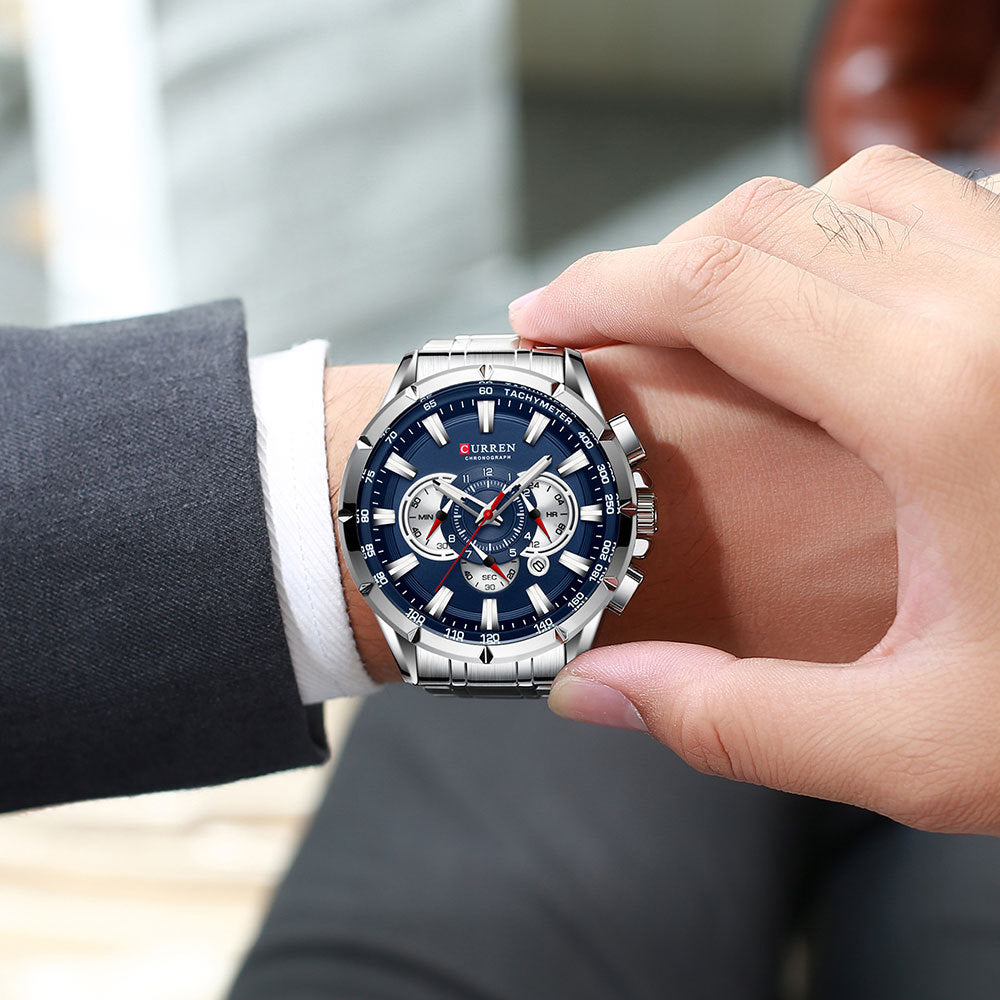 Multifunctional waterproof quartz watch