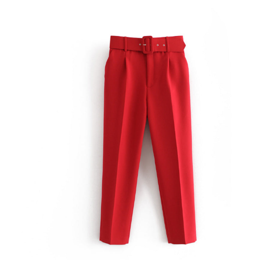 Women's Elegant Graceful Slim-fitting Ankle-tied Casual Pants