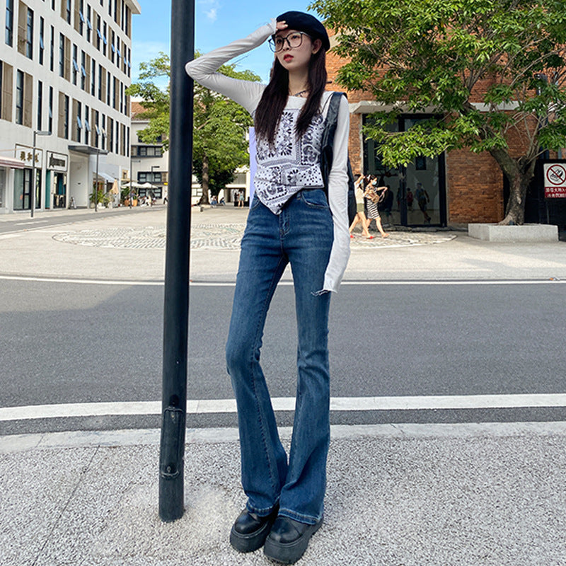 Women's High Waist Loose Tall Straight Flared Mopping Pants