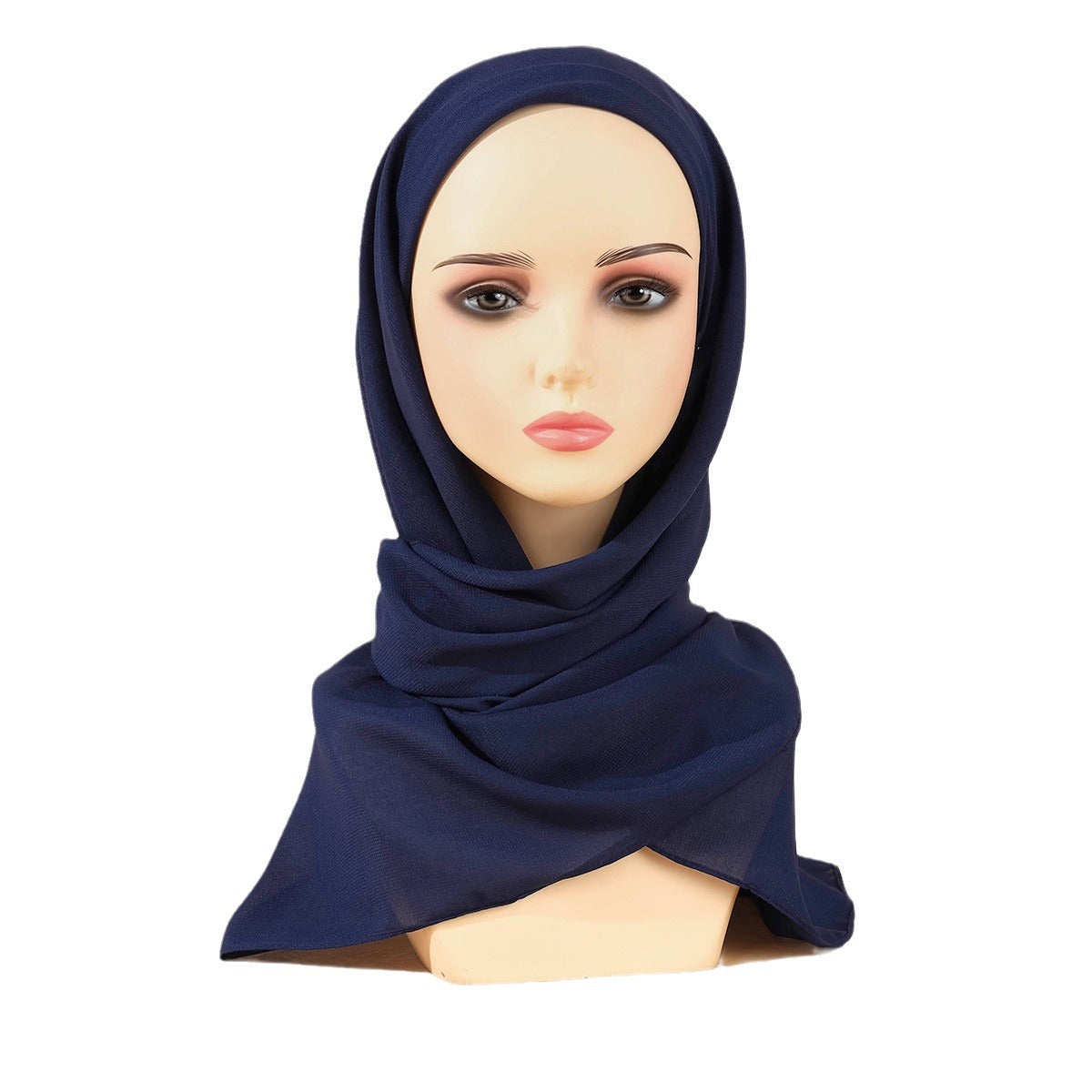 Composite Chiffon Square Scarf Solid Color Headscarf Comfortable And Breathable