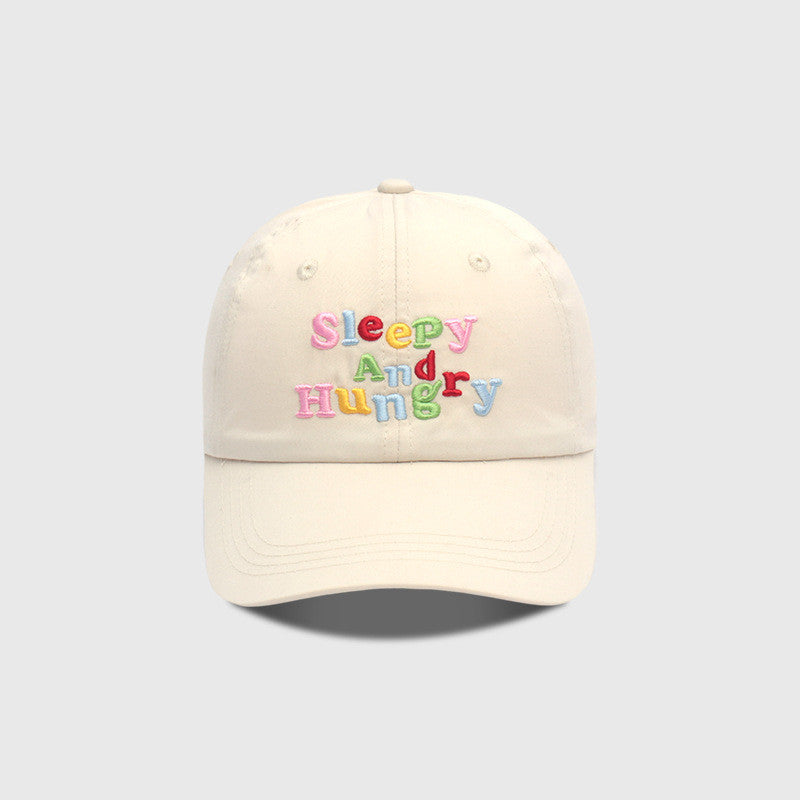 Color Special Letter Embroidered Minimalist All-match Baseball Hat