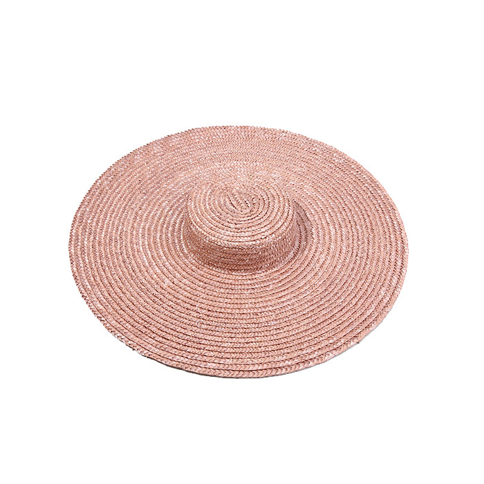 Flat Top Big Brim Streamer Tied Rope Straw Hat Beach