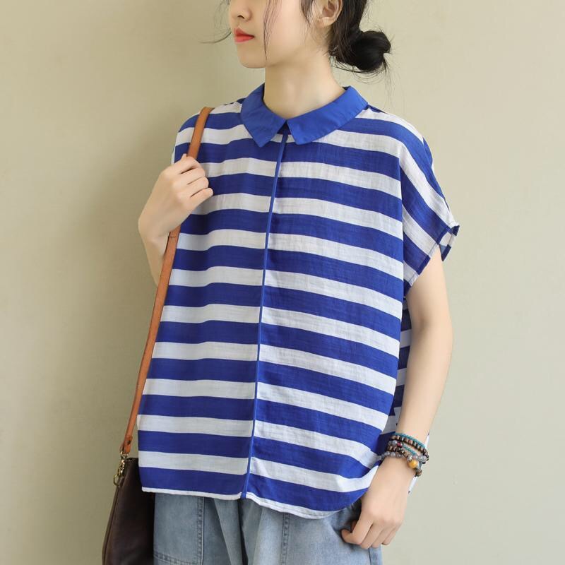 Literary Leisure Loose And Slim Plus Size Lapel Top