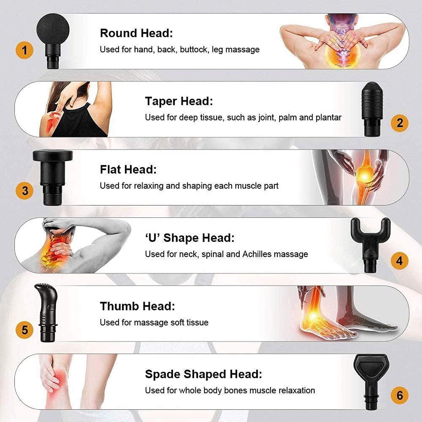 Factory Direct Sales Fitness Massage Gun Muscle-relaxing Tool 8 Head Household Electric Massager