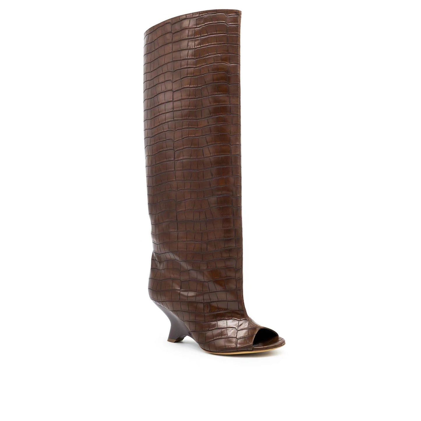 Women's Peep Toe Wedge Suede High Heel Party Banquet Sandal Boots