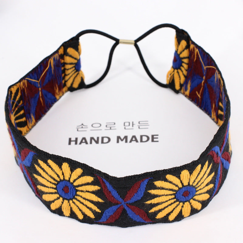 Headdress Retro Bohemian Totem Embroidery Ethnic Style Knotted Headband