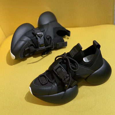 Thick Soled Daddy Shoes Women's Breathable Mesh Surface