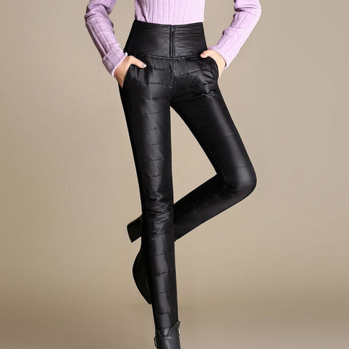 Winter plus size thick cotton trousers women wear thin pants