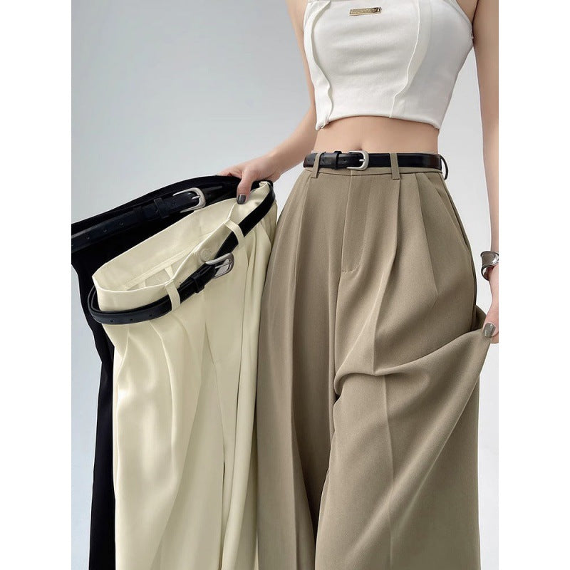 Suit Pants Women's Casual High Waist Loose Wide Legs Trousers