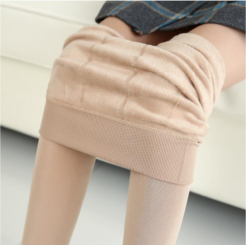 Moderigtige Varme Pelsleggings Vinter Ben Holder Varm