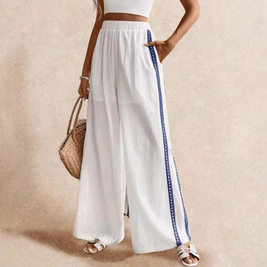 Womens Versatile Solid-color Loose Casual Pants