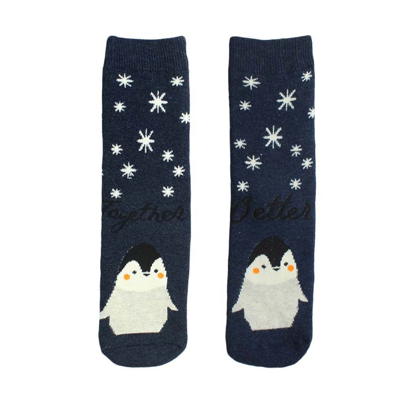 Cartoon Straight Terry Women's Socks Thickened And Warm