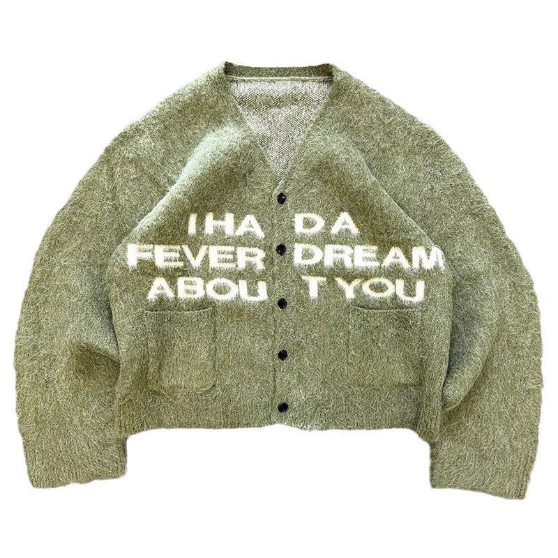 Cardigan V-neck Women's Sweater Jacquard Jacket