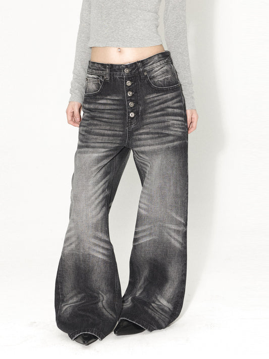 Retro Zipped Five Button Jeans