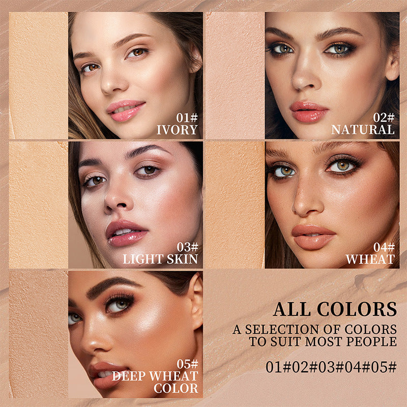 Smear-proof Makeup Liquid Foundation Double-headed Rotating Concealer Lasting