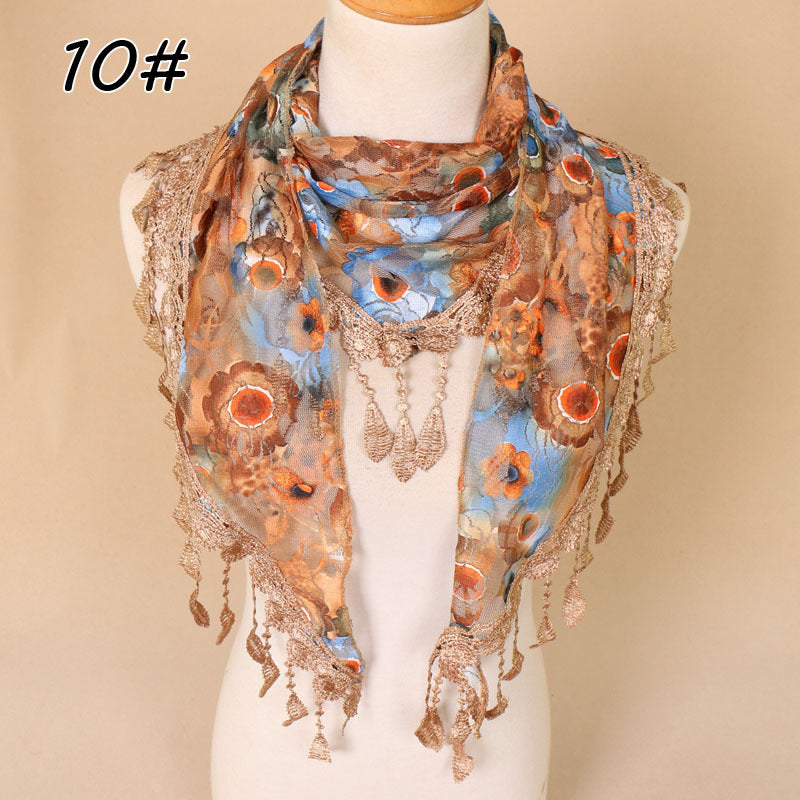 Breathable Hollow Women's Triangular Binder Decorative Veil