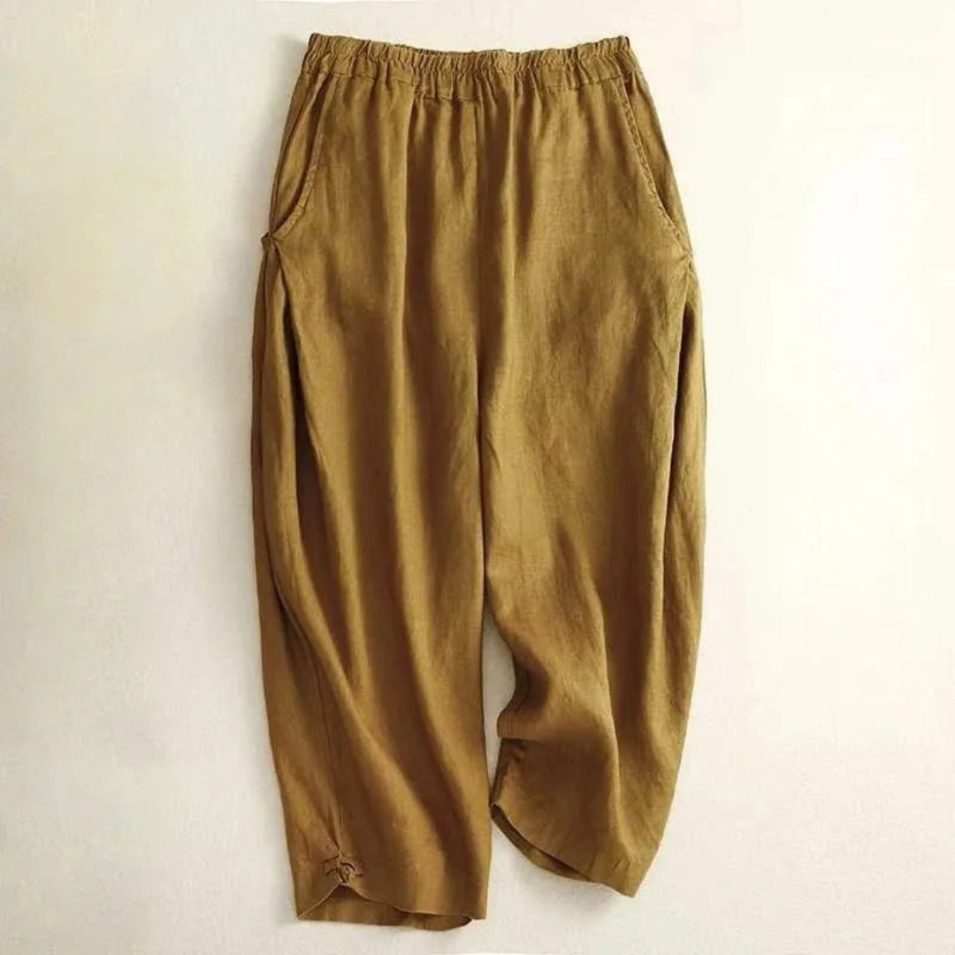 Women's Cotton And Linen Retro Literary Loose Bloomers