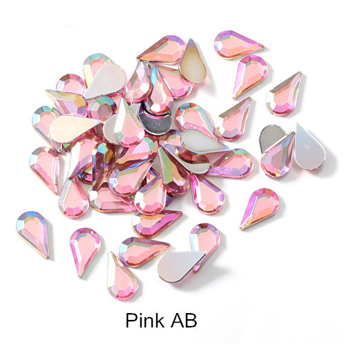 Water Drop Acrylic Flat Bottom Rhinestone DIY Nail Art Patch