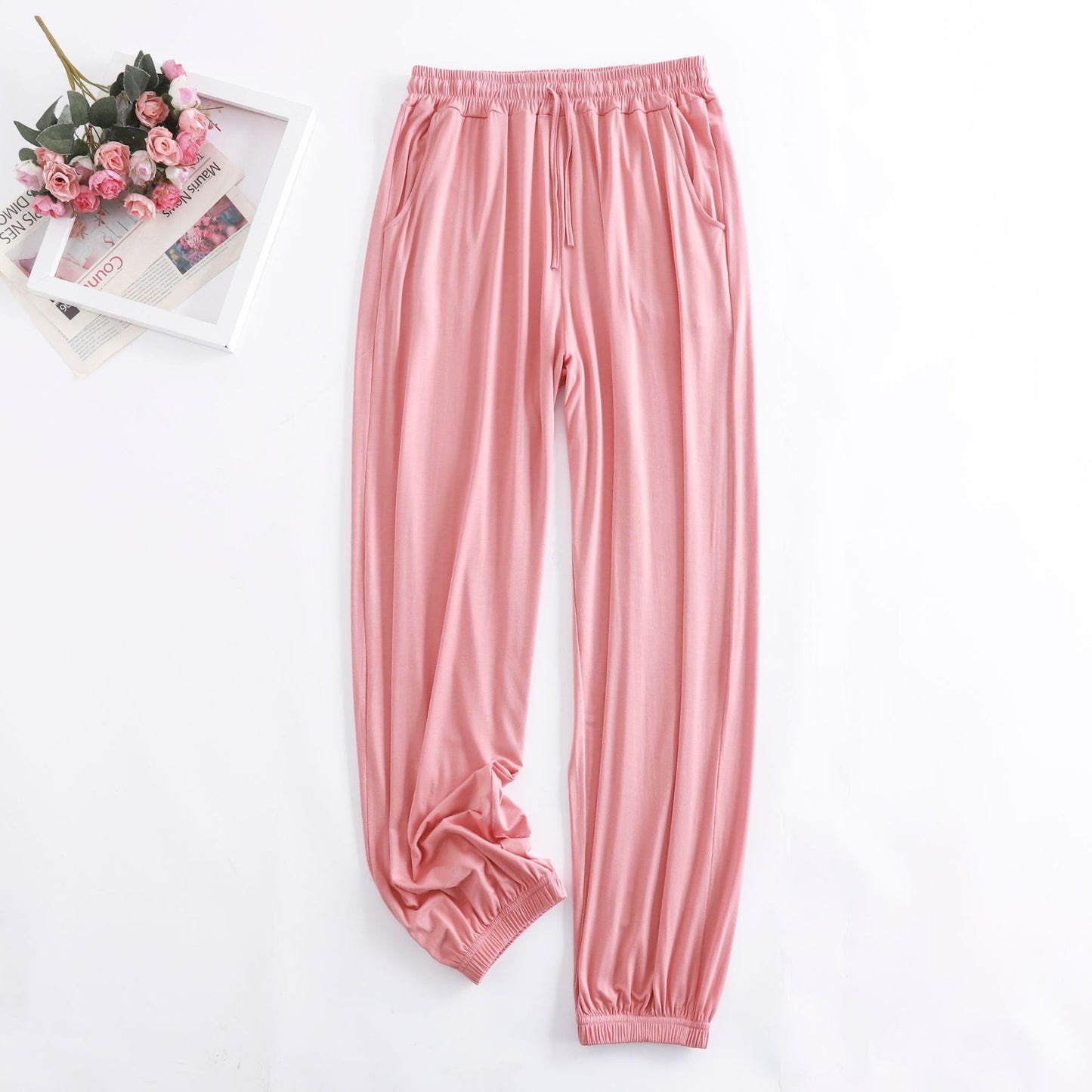 Womens High-waisted Draping Sweatpants For A Slimming Casual Look
