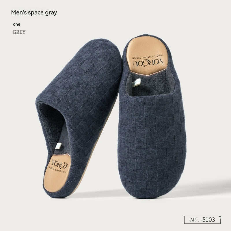 Coral Fleece Thermal Base Cotton Slippers
