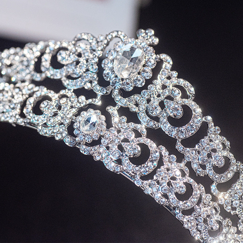 Bridal Headdress Alloy Double Layer Rhinestone