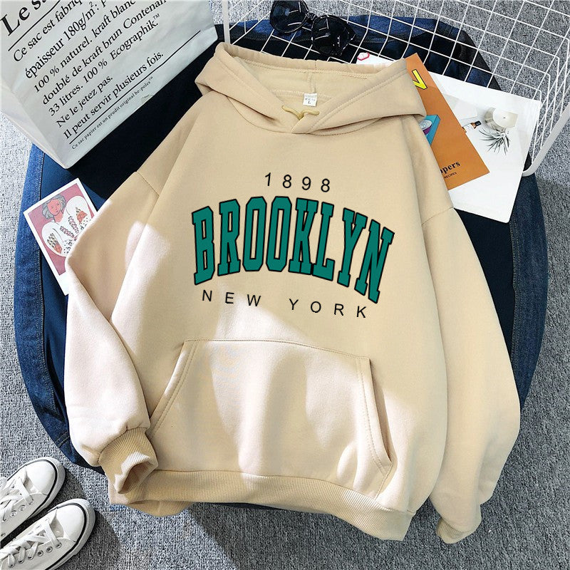 Women's Printed Couple Pullover Sweatshirt Loose