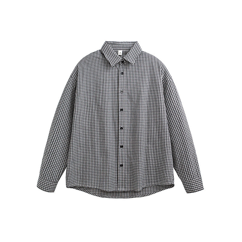 American Retro Plaid Long Sleeve Shirt