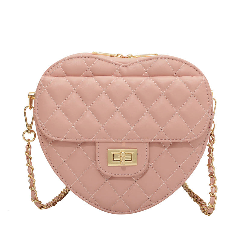 New Light Luxury Niche Love Diamond One-shoulder Messenger Bag