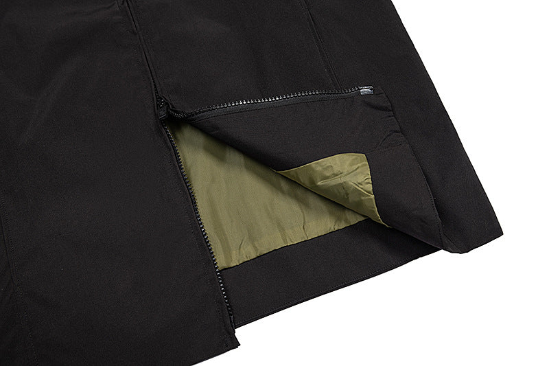 Back Letter Print Casual Coat Jacket