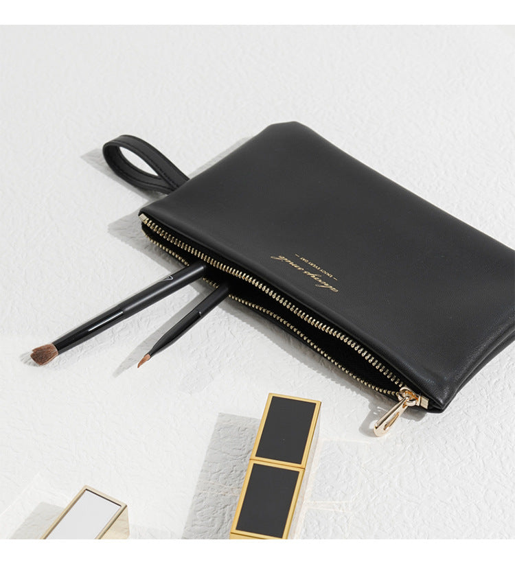 Soft Leather Mini Carry-on Storage Portable Cosmetic Bag