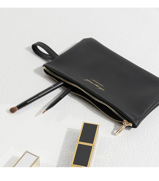 Soft Leather Mini Carry-on Storage Portable Cosmetic Bag