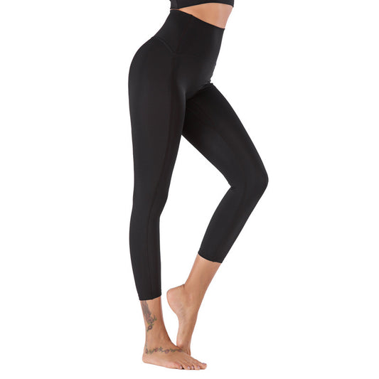 Hip-lifting Skin-friendly Nude Sports Fitness Yoga Women's Cropped Pants