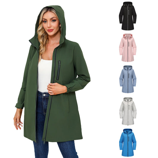 Fashionable Outdoor Sports Waterproof Windbreaker For Women