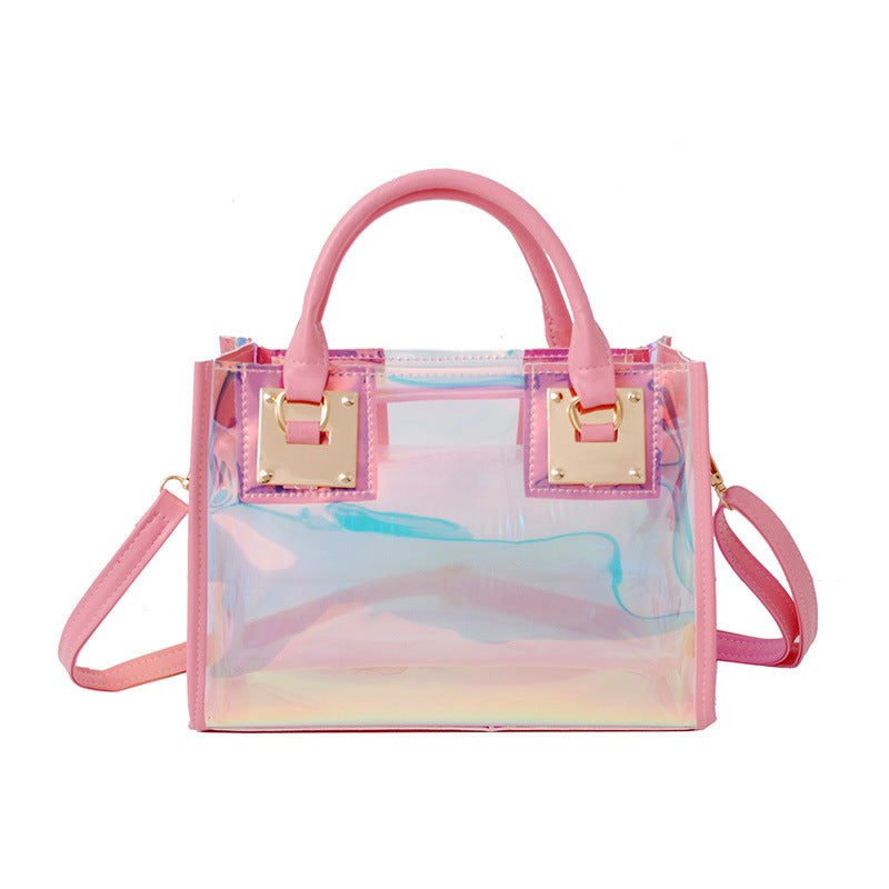 Simple And Personalized New Laser Transparent Jelly Bag
