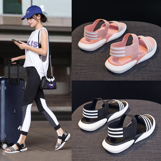 Yuzui Summer Thick-soled Sponge Cake Student All-match Korean Style Flat-soled Women's Shoes