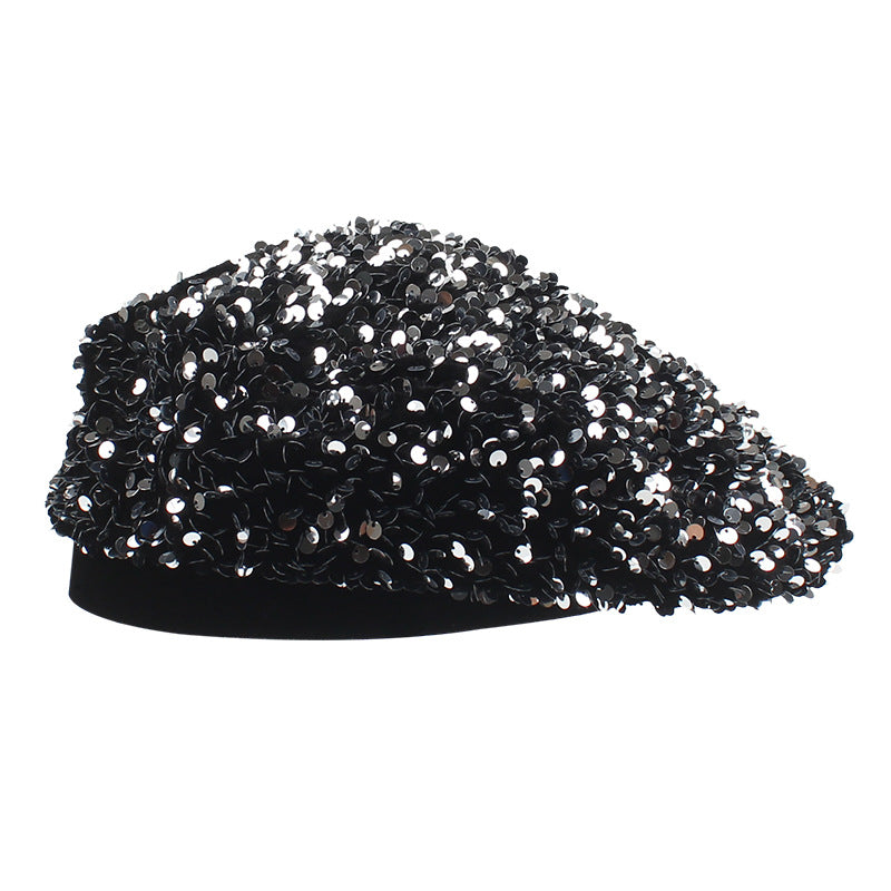 Versatile Fashion Couple Personality Casual Sequin Beret