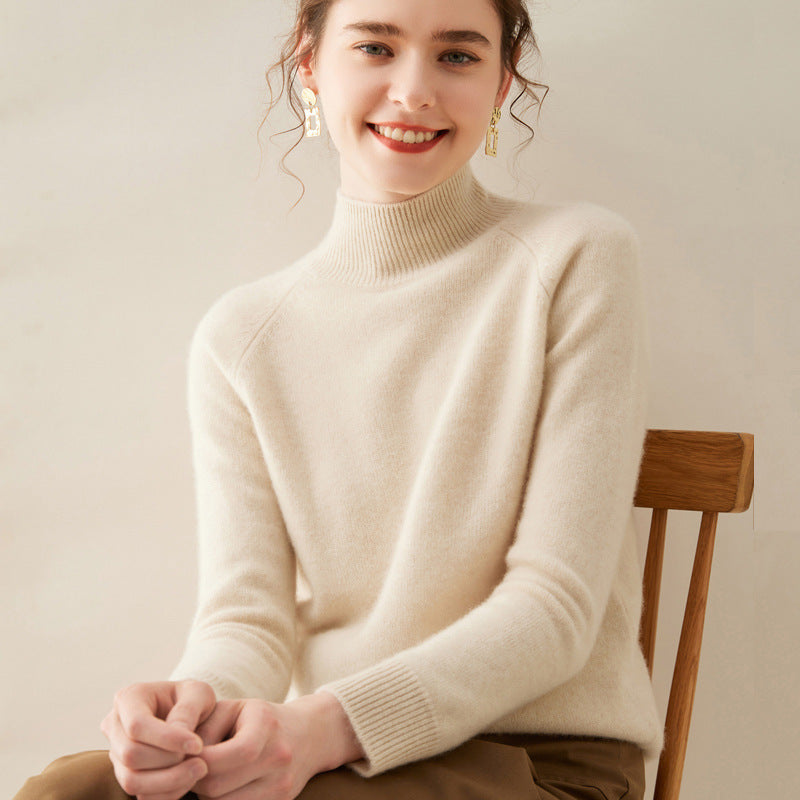Women's Thickened Sweater Autumn And Winter Wool Knitted Bottoming Shirt