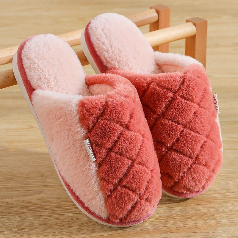 Winter Non-slip Ladies Home Cotton Slippers