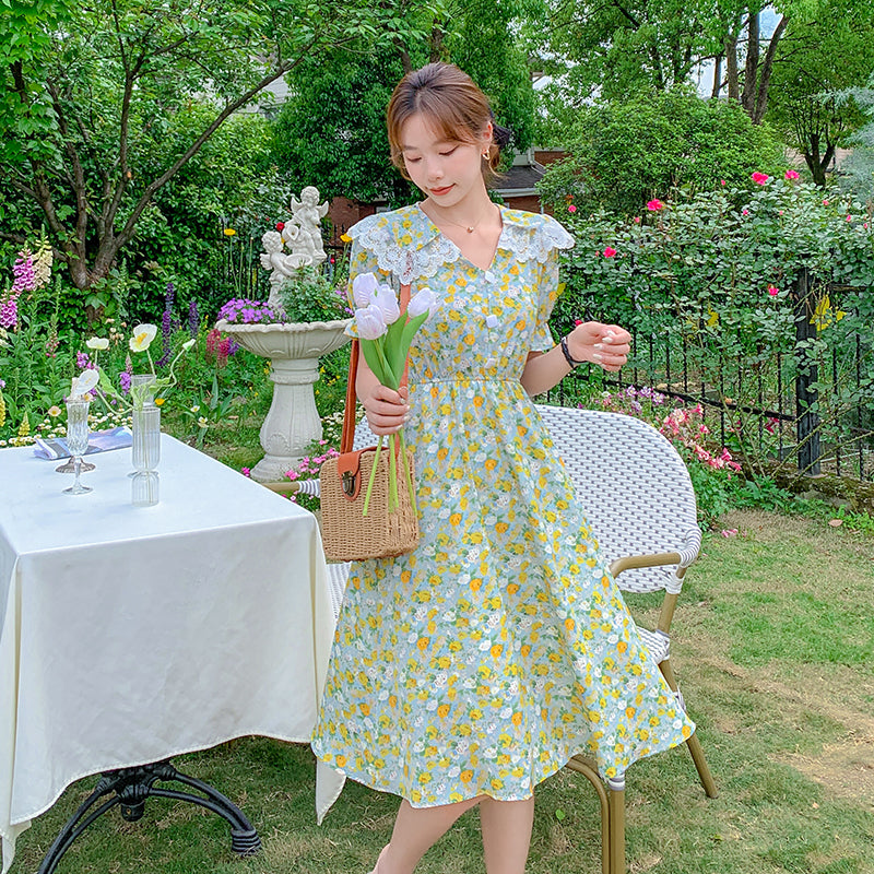 Green Long Dress For Children