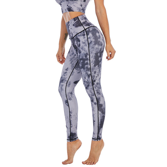 Yoga Pants Women European And American Tight-fitting High-waist Hip-lifting Exercise