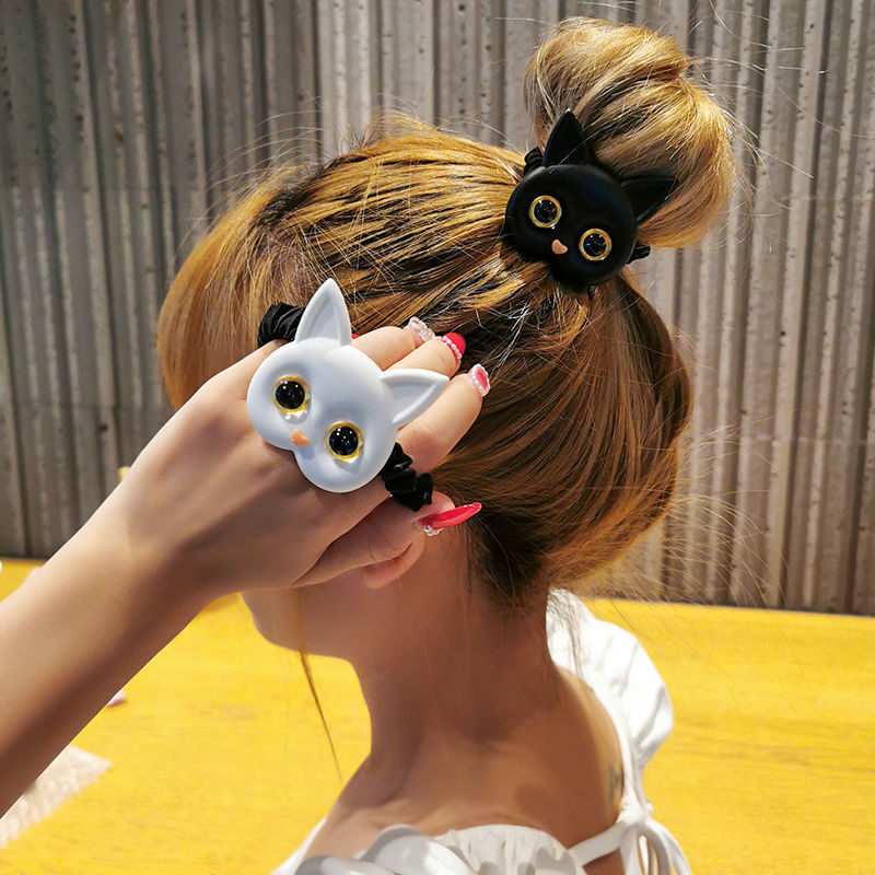 Korean Version Of Cute Cat Fashion Small Intestine Cloth Ring