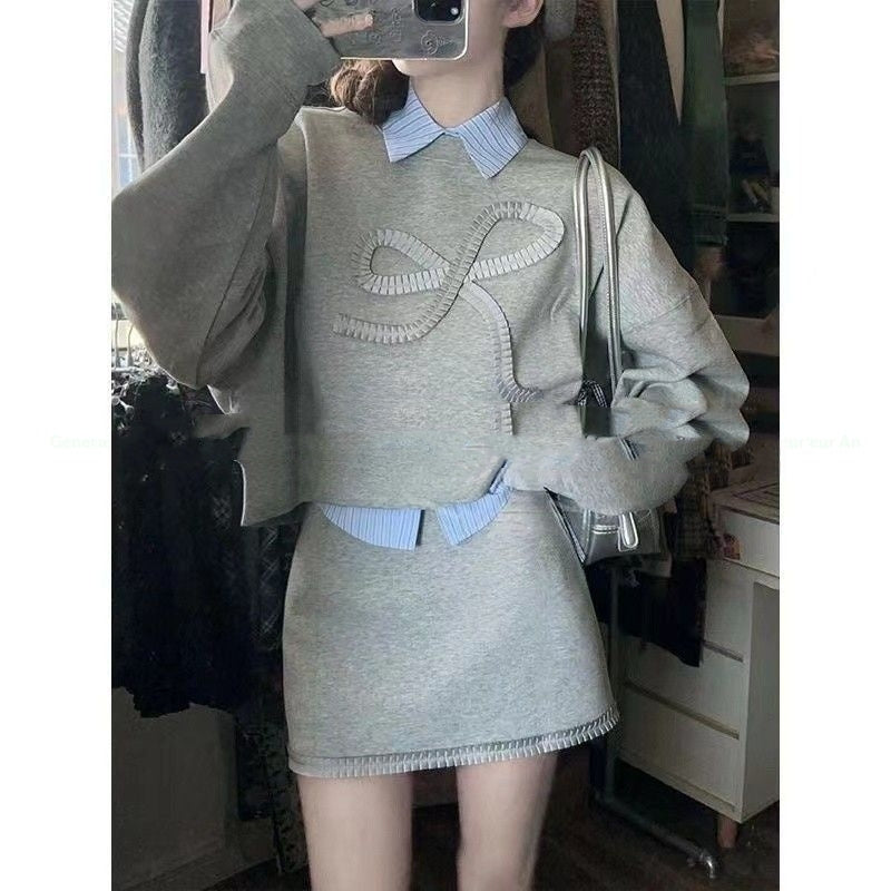 Preppy Style Full Set Dress Autumn New Style