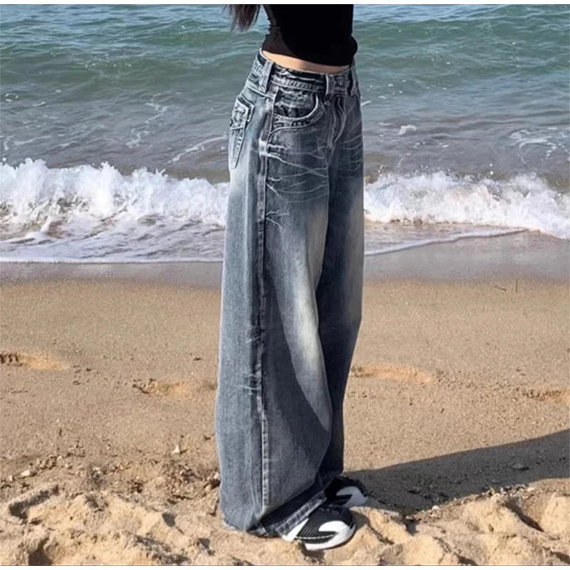 Nye vintage-jeans til kvinder med høj talje