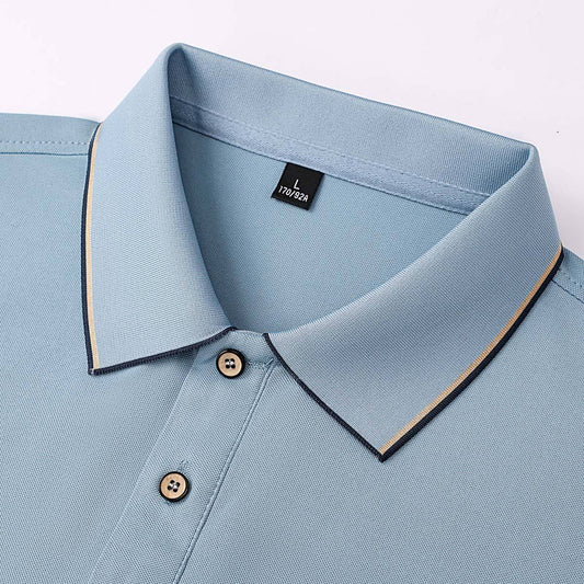 Men And Women Ice Silk Lapel T-shirt