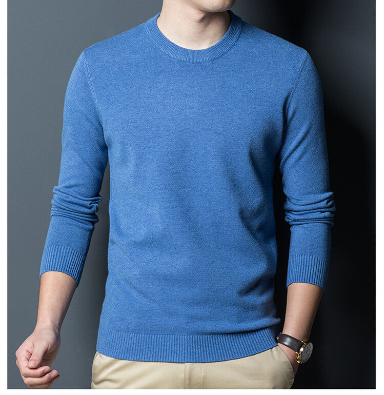 Men's Round Neck Thin Knitted Sweater