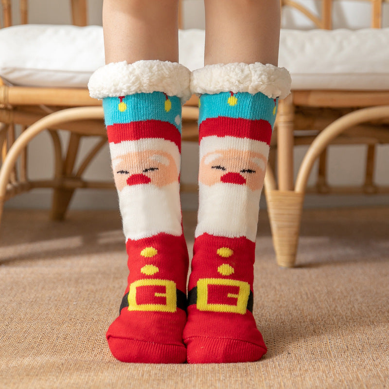 Plush Coral Velvet Stockings Household Sleeping Carpet