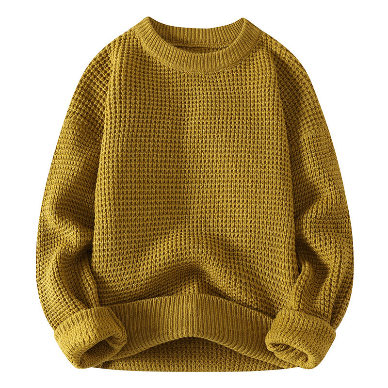 New Round Neck Thick Needle Men's Sweater Vintage Quality