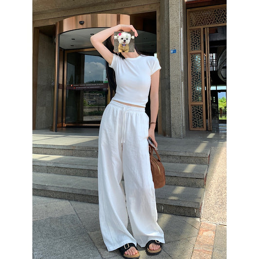 Loose Slimming And All-matching Casual Wide-leg Pants