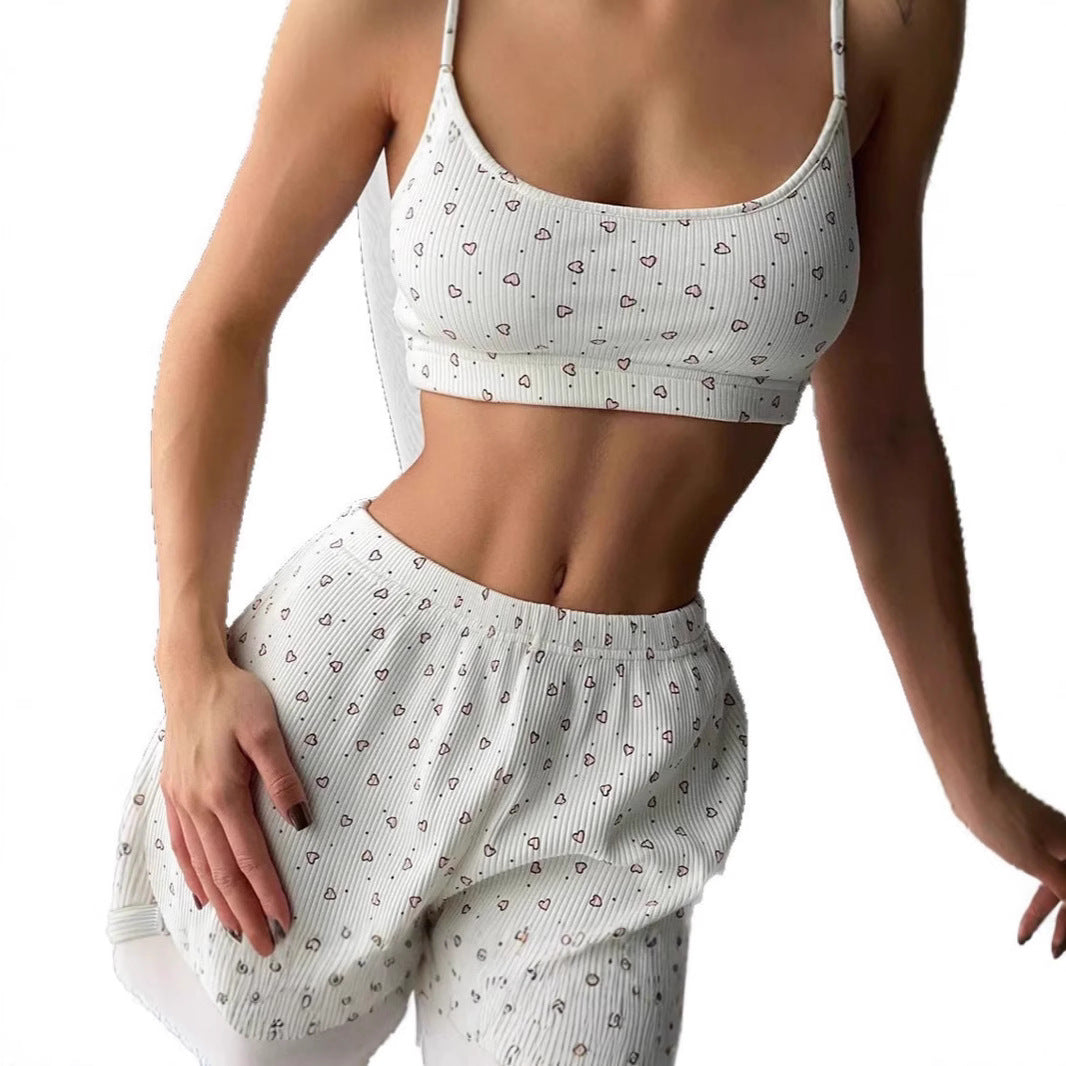 Suspender Shorts Sexy Comfortable Pajama Set For Women